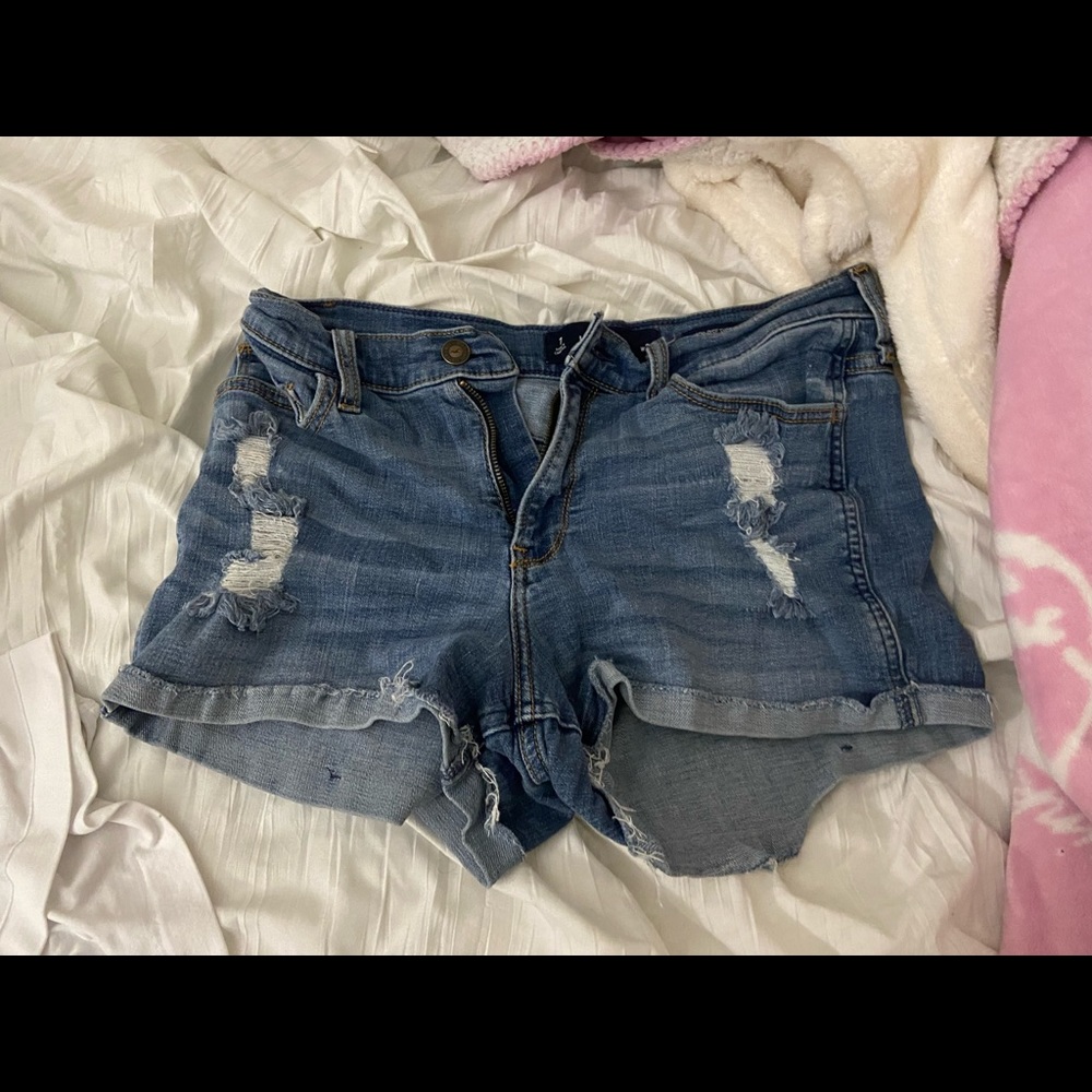 Dark denim jean shorts